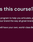 Build A World-Class Brand Book in 5 online sessions