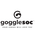 Gogglesoc logo with a stylized “G” icon resembling ski goggles above the brand name in bold lowercase letters and the tagline “Your lenses will love you.”