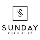 Sunday Furniture logo with a minimalist design featuring a stylized “S” inside a square above the brand name in clean, modern typography.